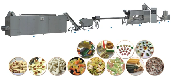 Pet Dog Cat žvýkání potravin Peleta stroj Pet Food Production Line Výroba vytlačovacího zařízení Dog Food Machine Pet Dog Cat Chewing Food Pellet Machine Pet Food Production Line Making Extruder Equipment Dog Food Machine